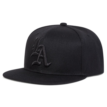 Unisex Gothic Letter Embroidery Snapback Cap