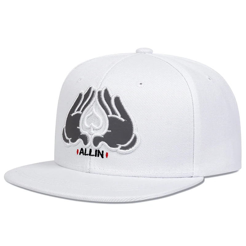 Peach Heart Embroidered Snapback Cap