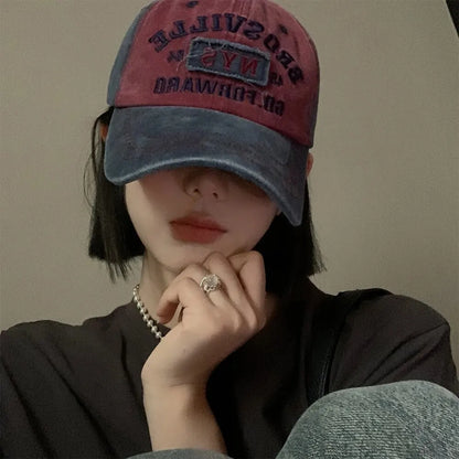 American Retro Letter Washed Baseball Cap