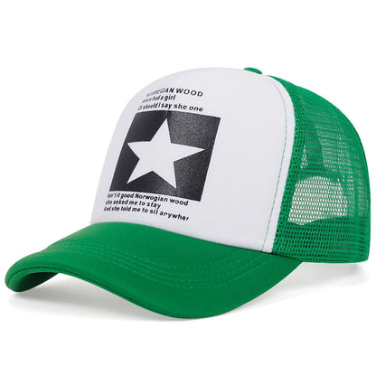 Pentagram Mesh Street Dance Baseball Cap