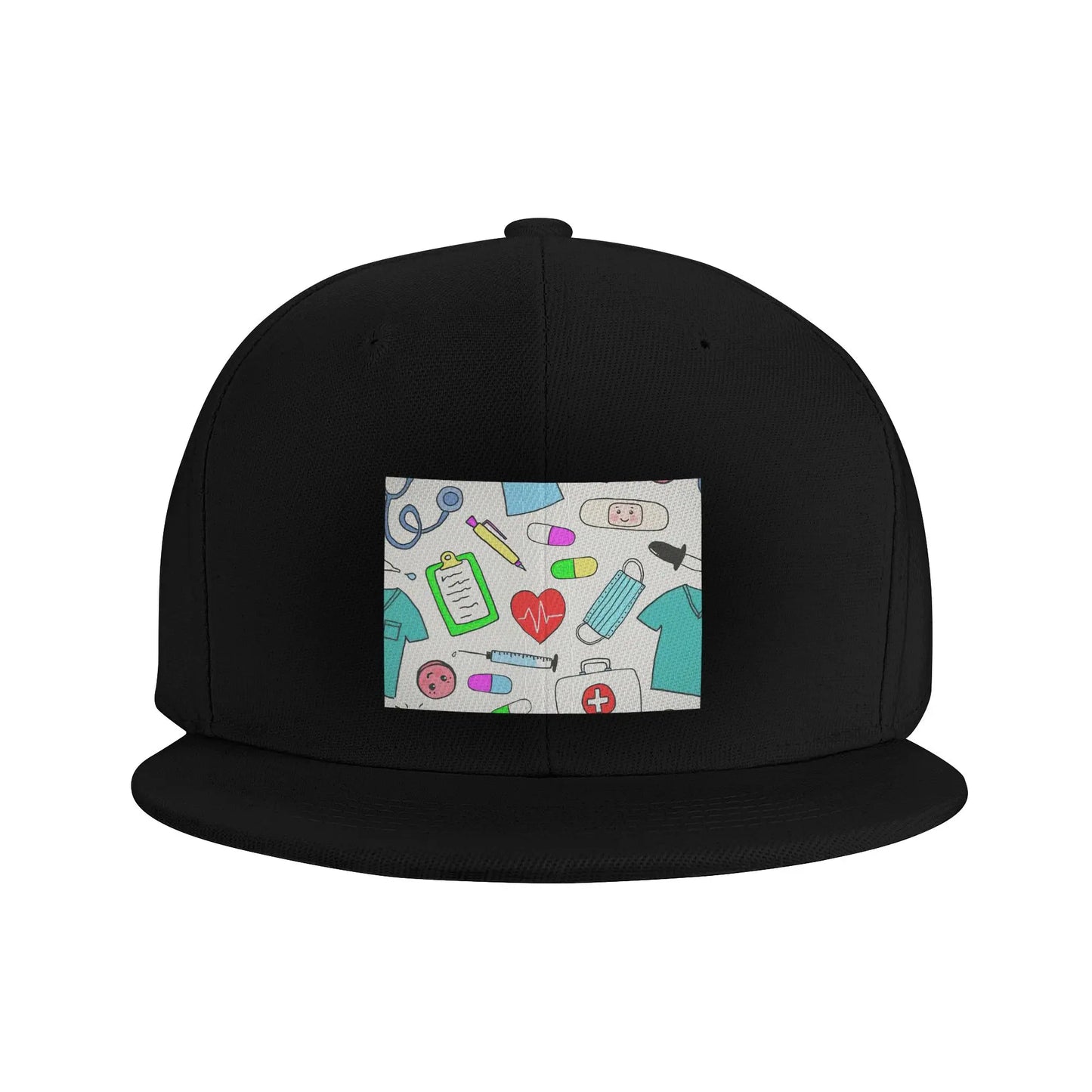 Colorful Nursing Pattern Casual Outdoor Snapback Cap