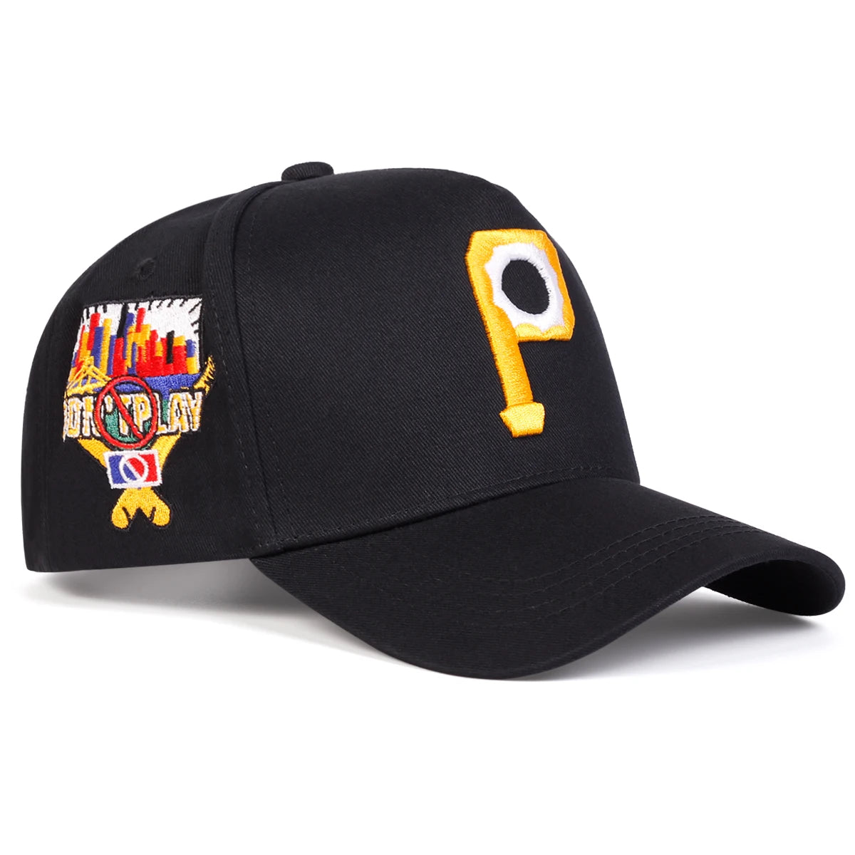 Unisex Personalized P Letter Embroidery Casual Baseball Cap
