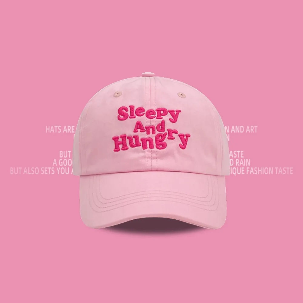 Hip Hop Sleepy and Hungry Embroidery Baseball Cap