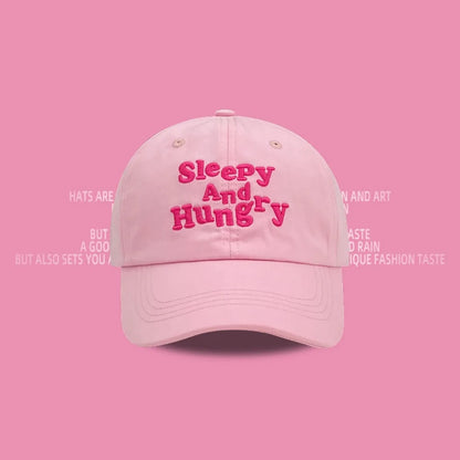 Hip Hop Sleepy and Hungry Embroidery Baseball Cap