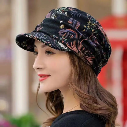 Vintage Floral Warm Baseball Cap