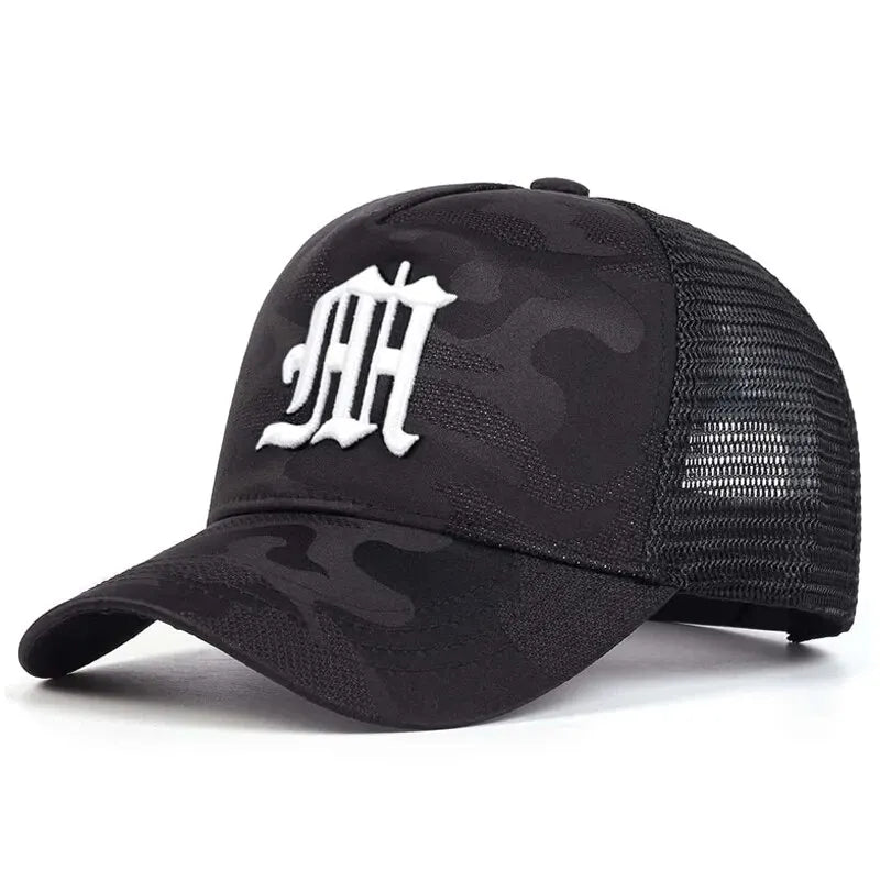 M Letter Camouflage Baseball Cap
