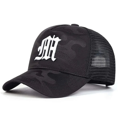 M Letter Camouflage Baseball Cap