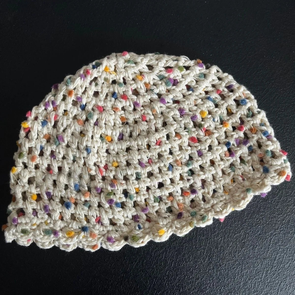 Handmade Crochet Flower Hollow Artistic Bucket Hat
