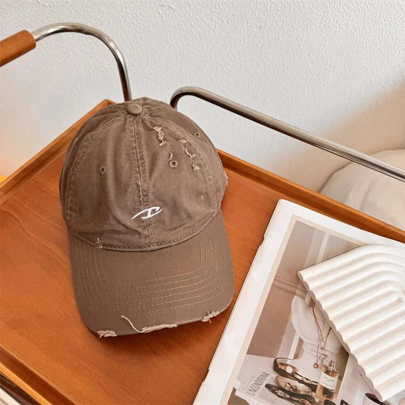 Cotton Letter Embroidered Snapback Cap For Summer Sports