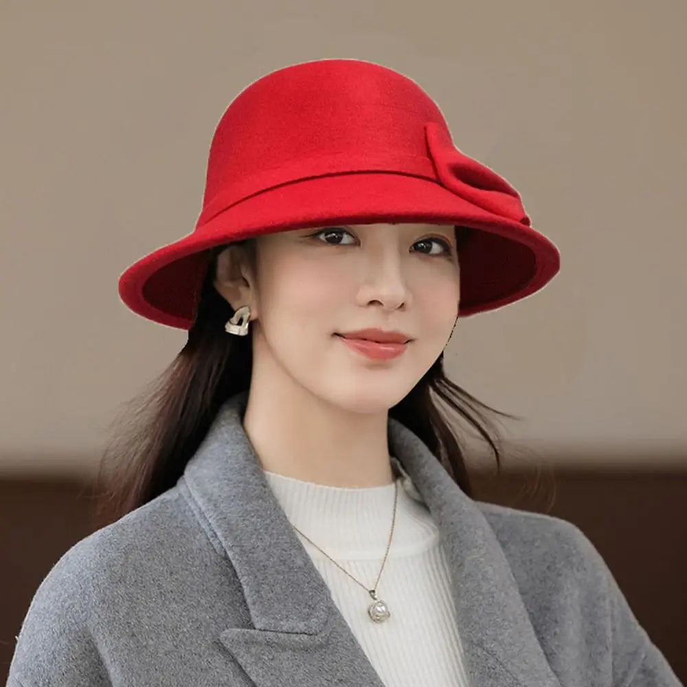 Vintage Wool Felt Cloche Bucket Hat