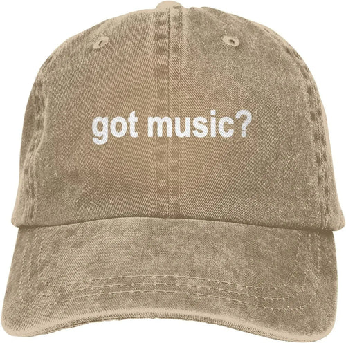 Got Music Question Mark Distressed Baseball Cap