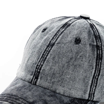 Washed Cotton High-Quality Denim Plain Unisex Baseball Cap