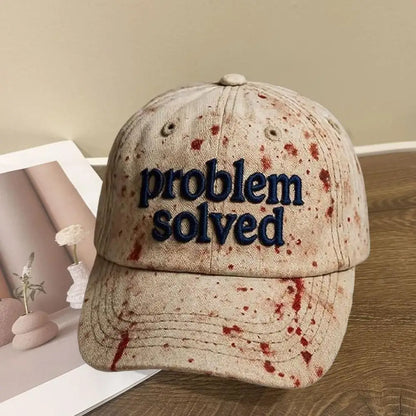 Problem Solved Embroidered Baseball Cap Unisex