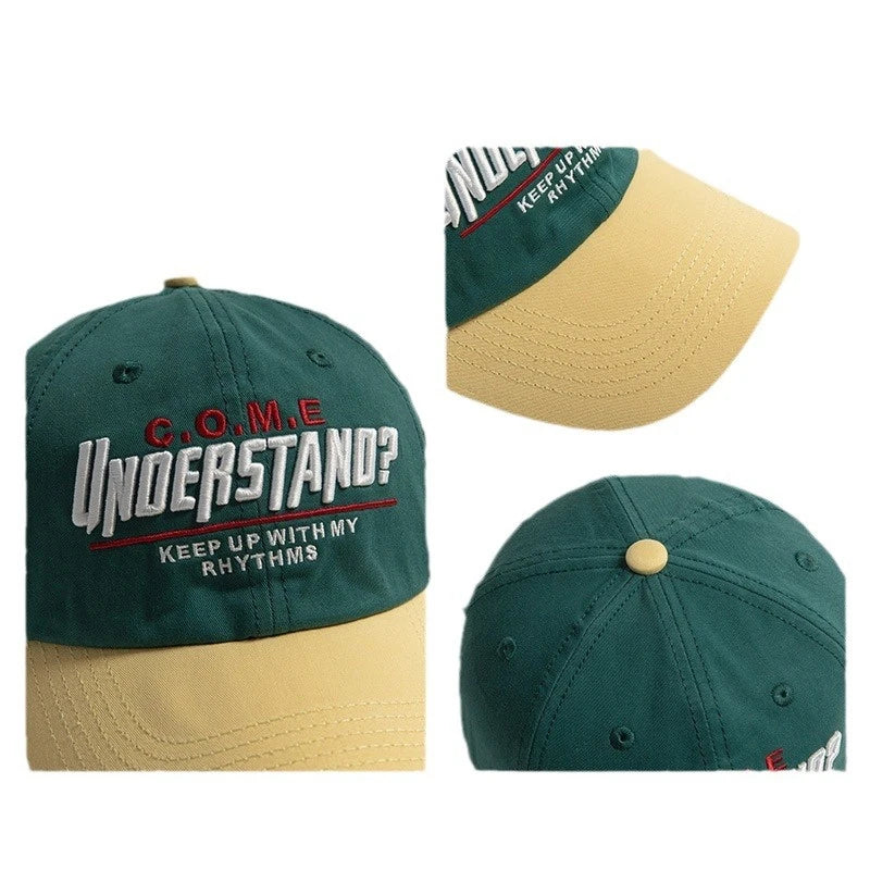 Big Head Contrast Embroidery Hip Hop Cap
