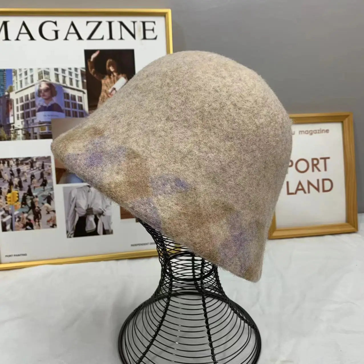 Wool Plaid Edge Bucket Hat