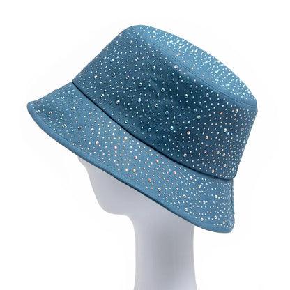 Y2K Rhinestone Cotton Bucket Hat