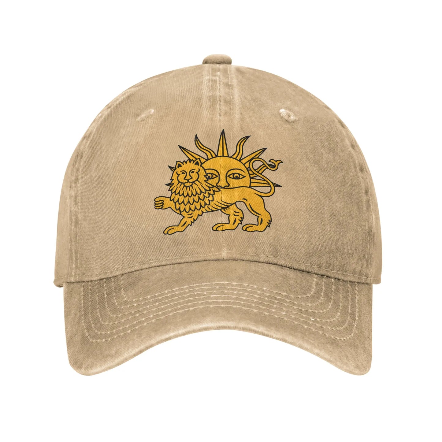 Iran Lion Sun Washed Trucker Baseball Cap