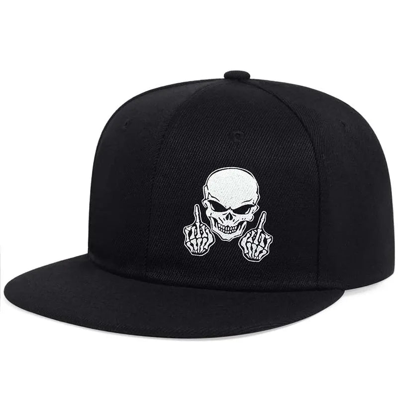 Unisex Skeleton Fingers printed Hip-hop Hats