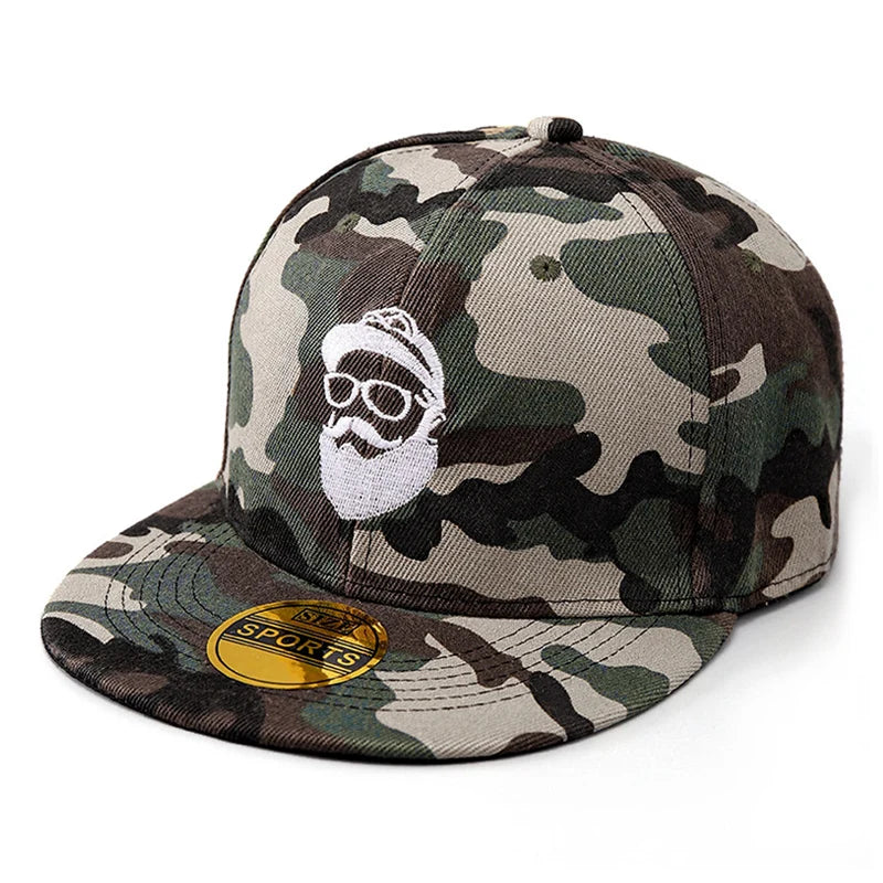 Bearded Uncle Embroidered Street HipHop Snapback Cap