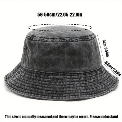 Vintage Washed Americana Sports Style Bucket Hat