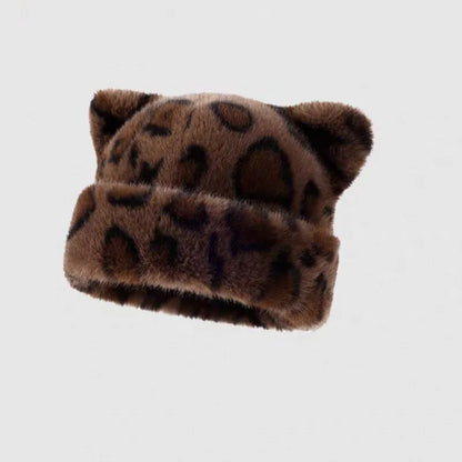 Luxury Fluffy Leopard Faux Fur Bucket Hat