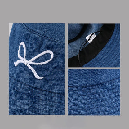 Women’s Bow Harajuku Denim Bucket Hat