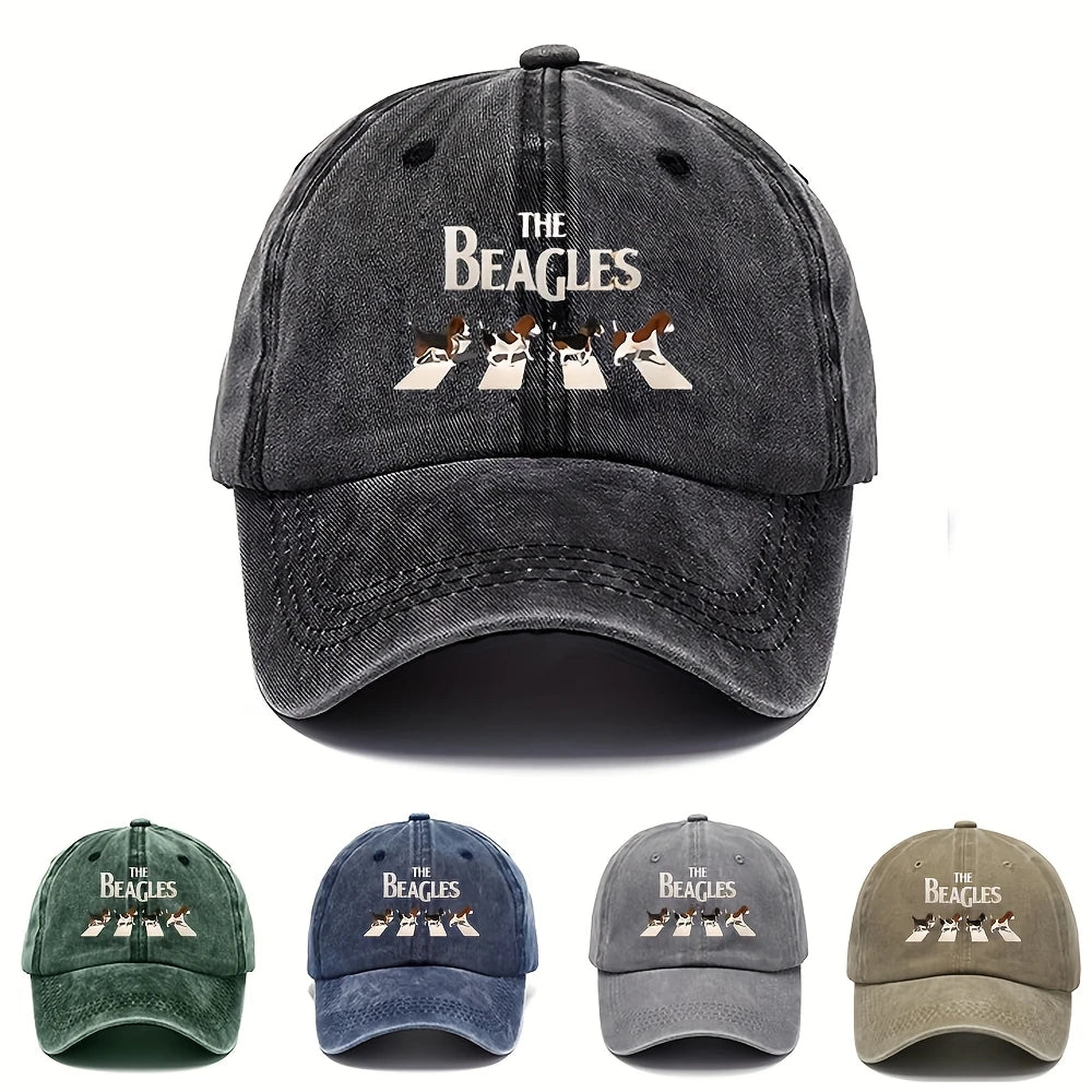 Casual Print Adjustable Washed Retro Baseball Cap