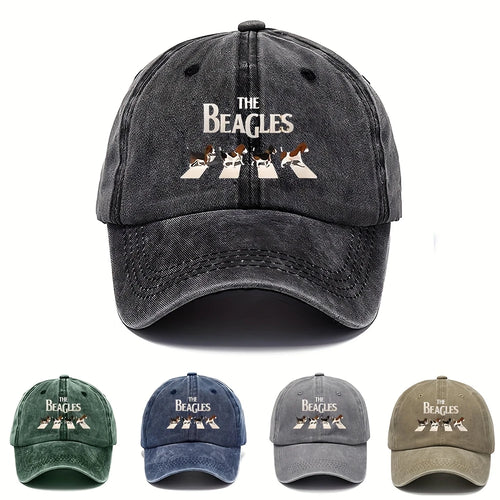 Casual Print Adjustable Washed Retro Baseball Cap