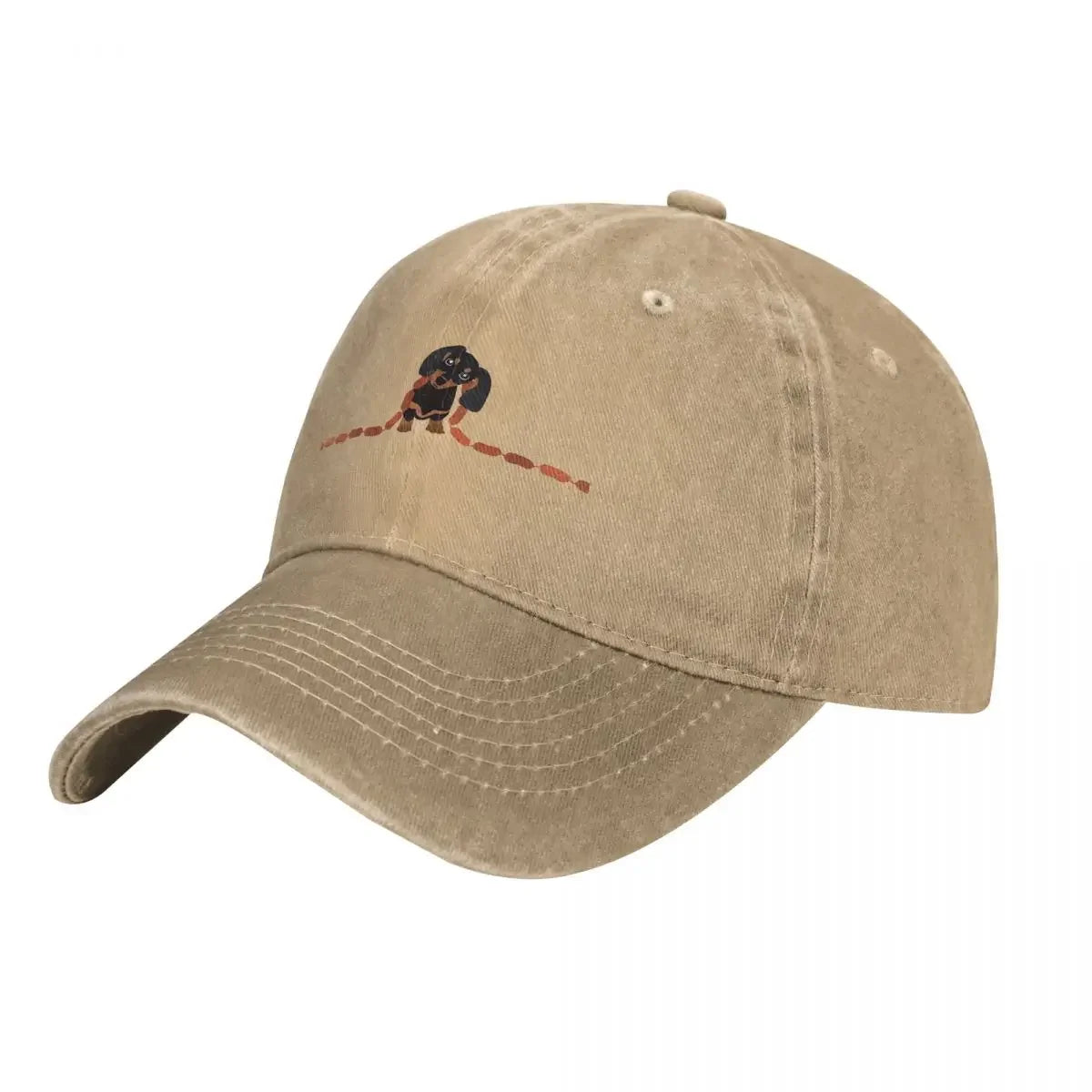 Dachshund Cute Dog Lovers Washed Denim Baseball Cap