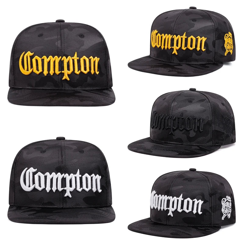 New Camouflage Compton Embroidery Snapback Cap