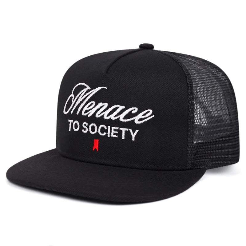 Creative Letter Embroidery Street Snapback Cap