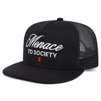 Creative Letter Embroidery Street Snapback Cap