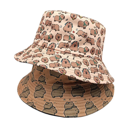 Cartoon Capybara Bucket Hat