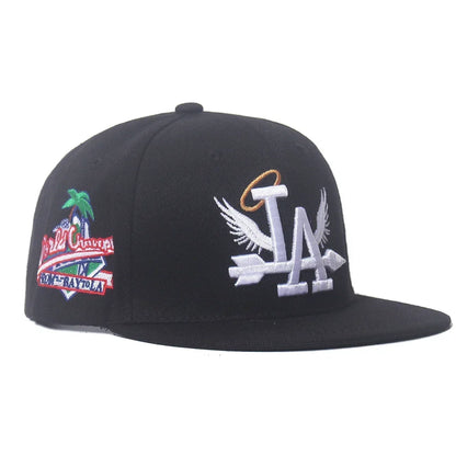 Letter Wing Coconut Tree Embroidered Baseball Cap