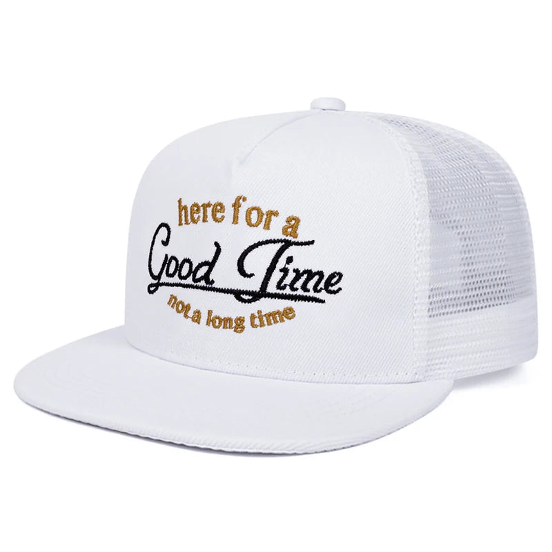 Creative Letter Embroidery Street Snapback Cap