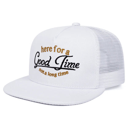 Creative Letter Embroidery Street Snapback Cap