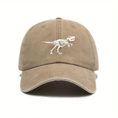 Dinosaur Skeleton Print Casual Street Baseball Cap