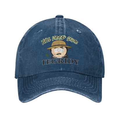 Retro Tegridy Farms Funny Distressed Baseball Cap
