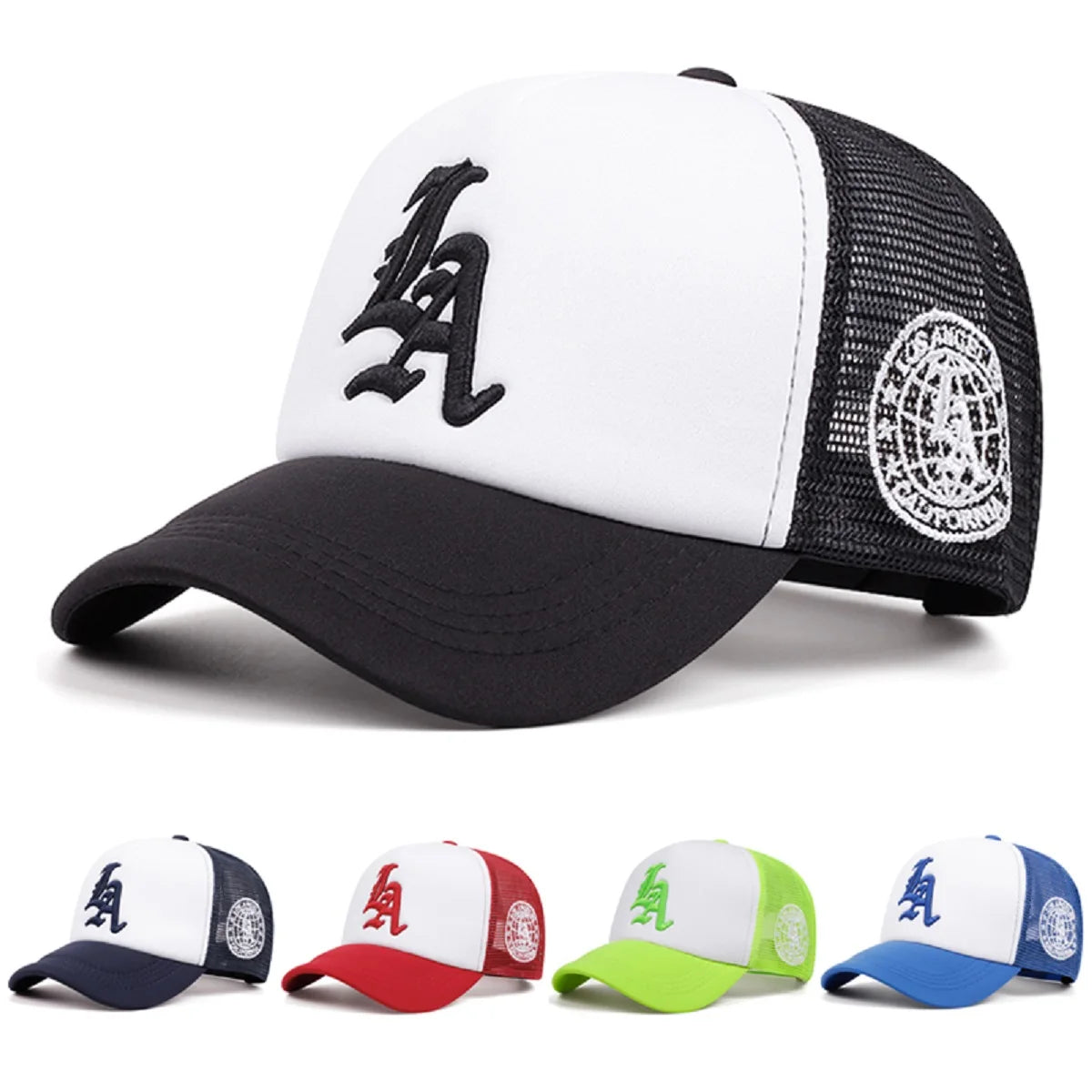 LA Side Embroidered Mesh Baseball Hat
