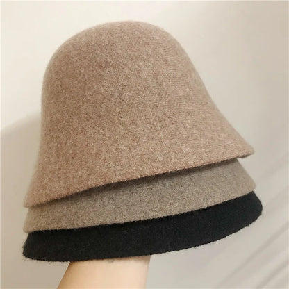 Japanese Wool Vintage Warm Bucket Hat