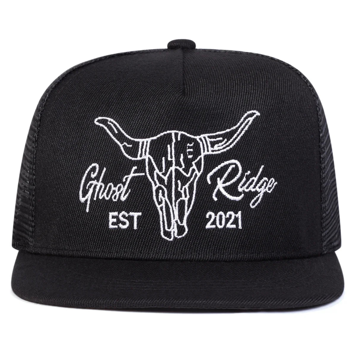 Unisex Ox Head Embroidery Hip-hop Net Hats