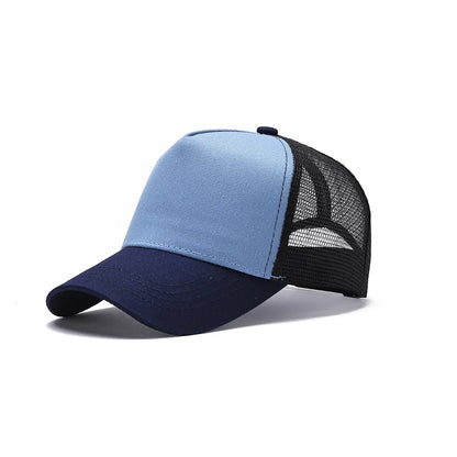 5 Pane Mesh Baseball Cap Adult Hip Hop Curved Snapback Hats