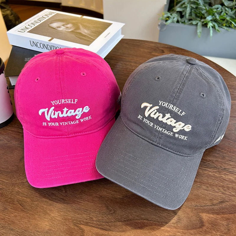 RICYGVM Letter Embroidery Cotton Baseball Cap