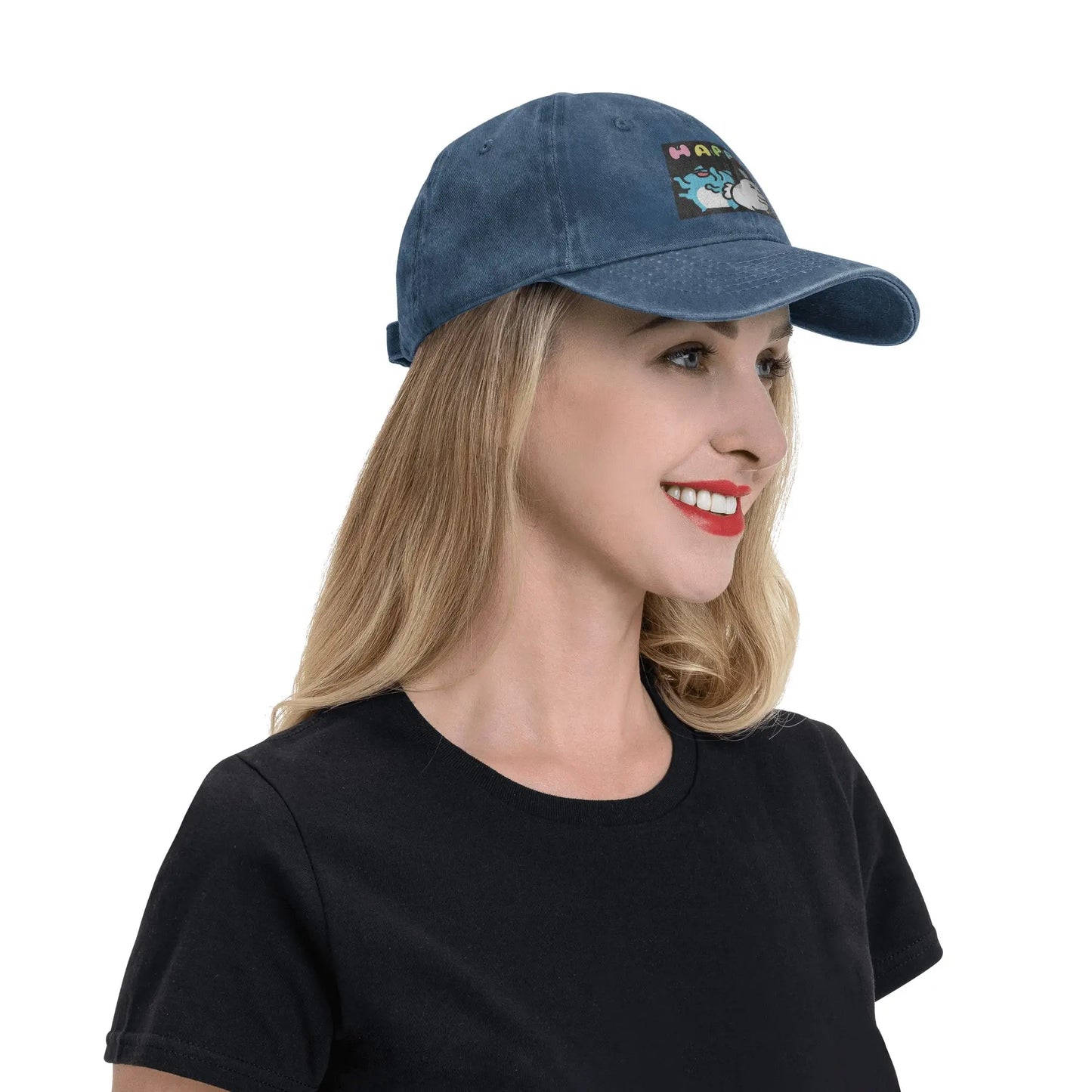 Bugcat Capoo Washed Denim Adjustable Baseball Cap