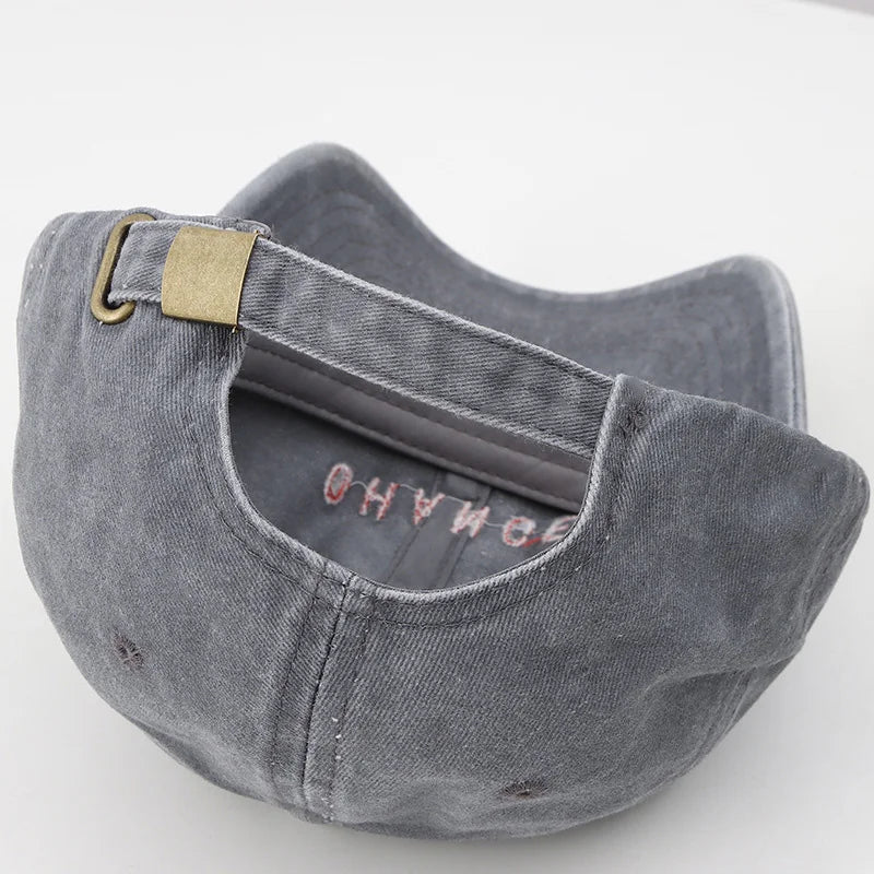 Retro Washed Letter Baseball Cap
