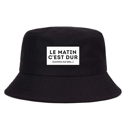 Funny French Quote Reversible Bucket Hat
