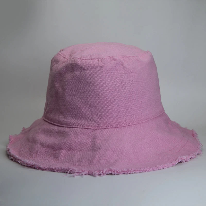 Spring Summer Cotton Travel Bucket Hat