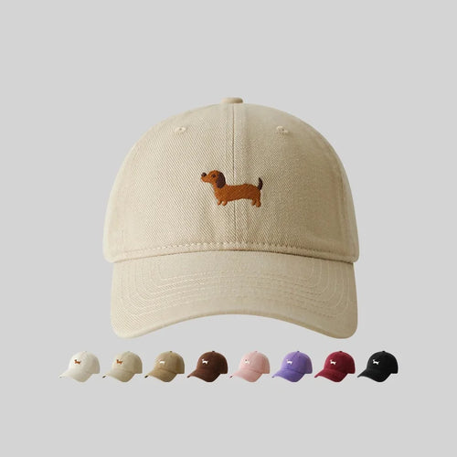 Dachshund Embroidery Outdoor Leisure Baseball Cap