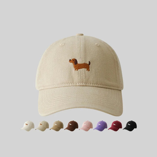 Dachshund Embroidery Outdoor Leisure Baseball Cap