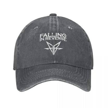 Falling In Reverse Vintage Distressed Denim Cap